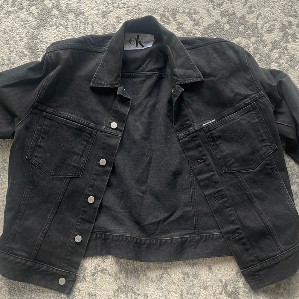 Calvin Klein black oversized denim jacket